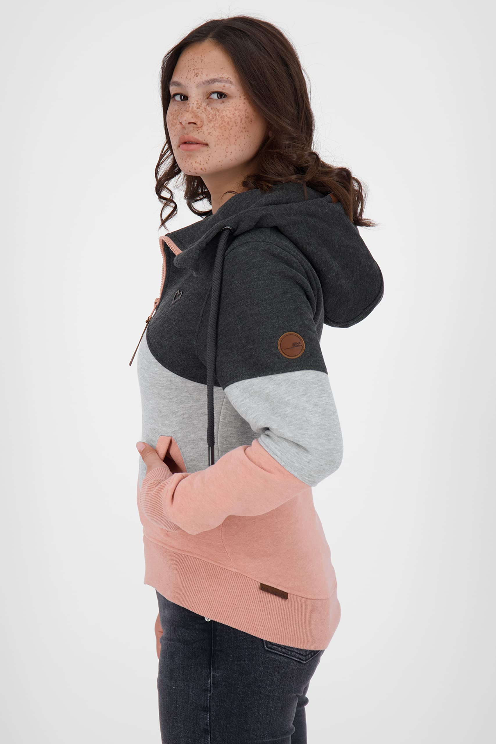 alife & kickin Bluza damska bluza rekreacyjna bluza z zamkiem błyskawicznym XS-XXL Kobiety Steffiak A Sweatjacket