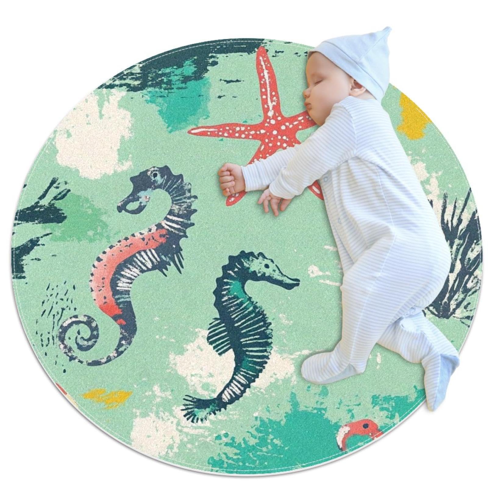Tapis de salle de bain antidérapant rond 100 cm pour chambre à coucher et canapé
