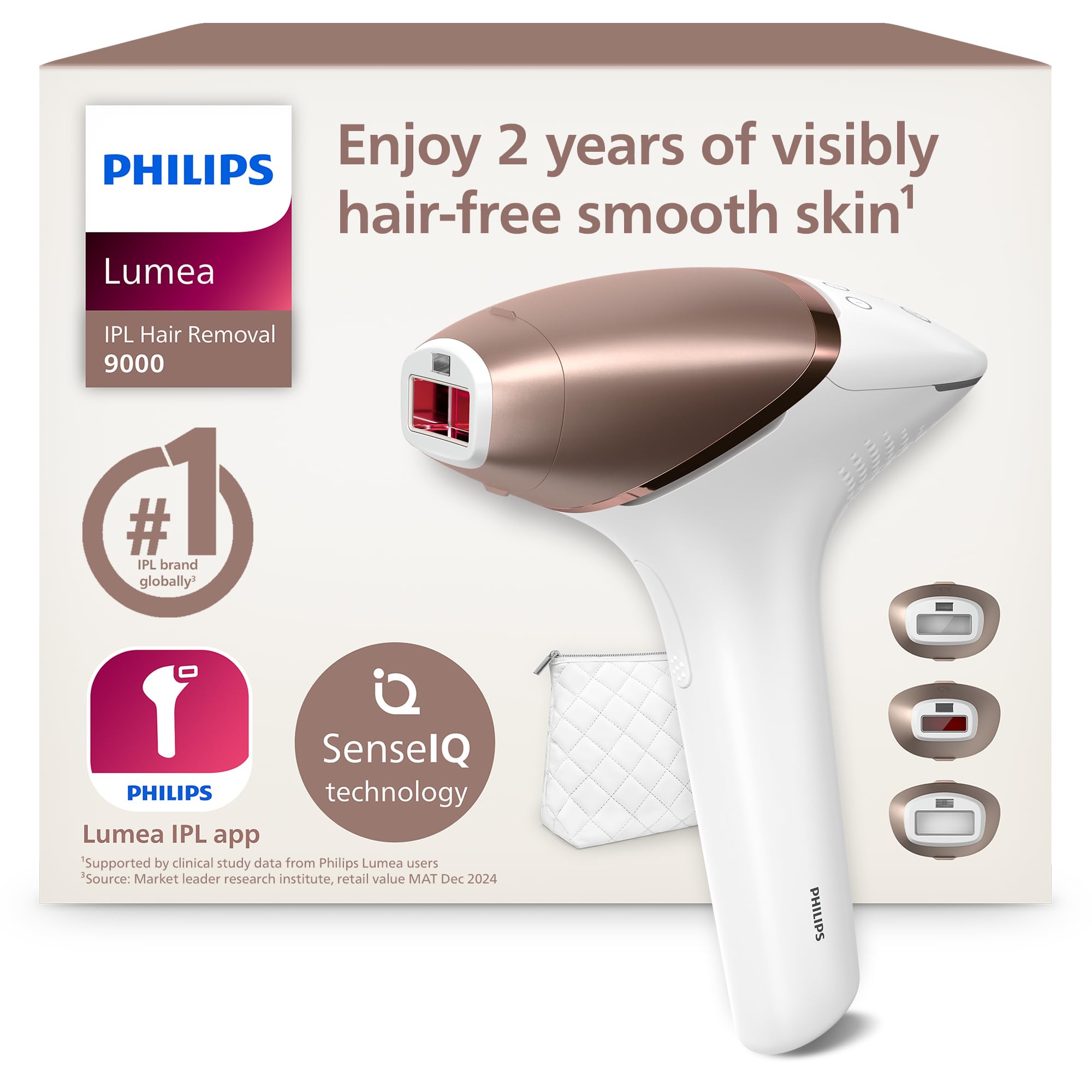 Philips Lumea Ipl 9000 Series - Ipl Hair Removal Device: Be Hair-Free For Longer - Bri955/00
