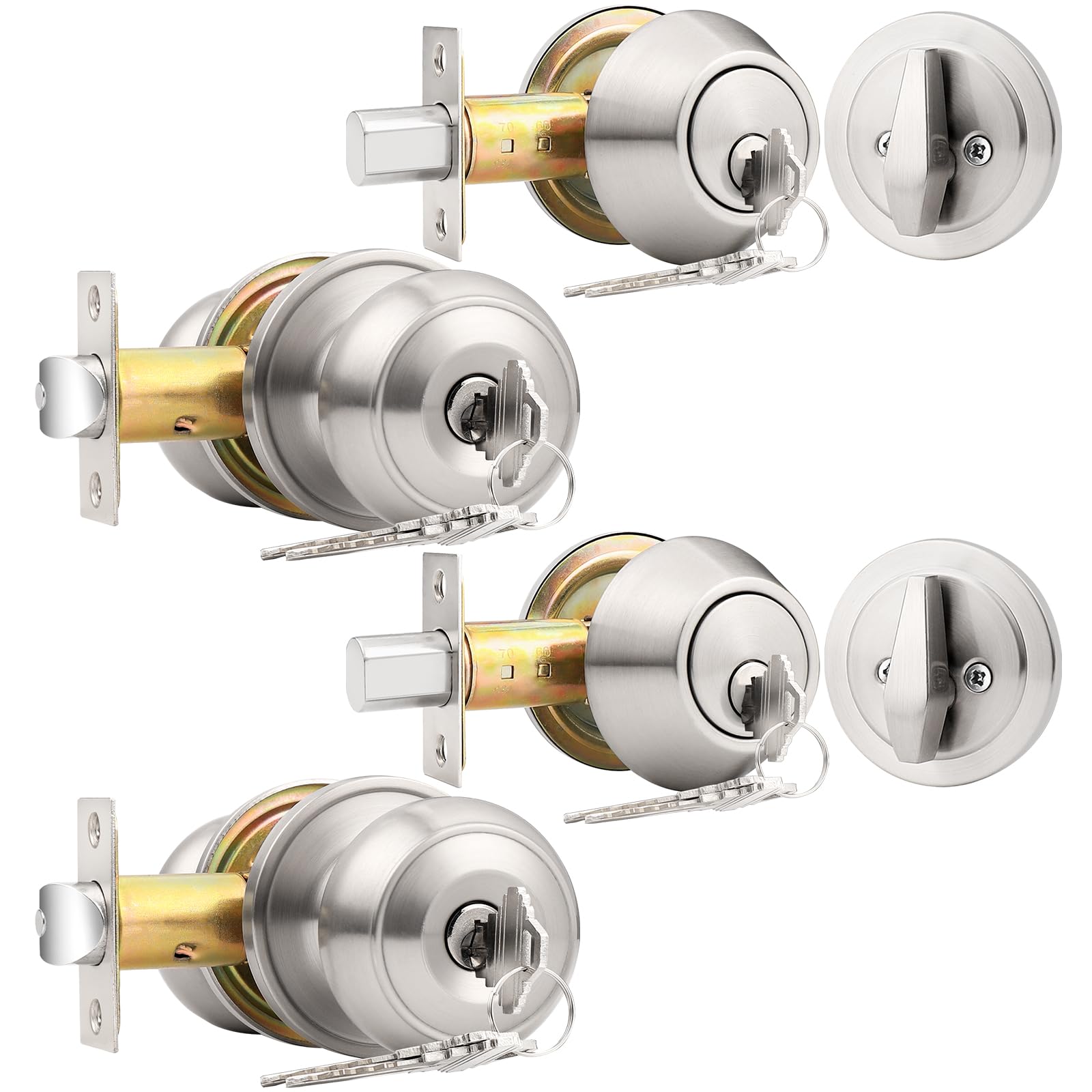 Probrico Brushed Nickel 2 Pack