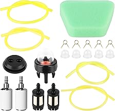 Forever Speed Universal Gasoline Hose Kit, 4 Fuel Hoses, Lawn Mower Gasoline Hose with Filter Element, Bulb Primer, Oil Pipe Clamp