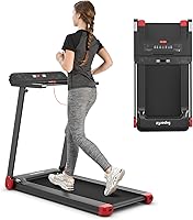 Vista 11 de Goplus Caminadora plegable, cinta de correr compacta superfit con control de aplicación, altavoz de dientes azules, 12 programas preestablecidos
