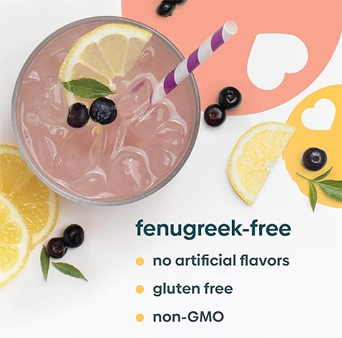 Miniatura 4 de UpSpring Milkflow Suplemento de lactancia materna para apoyo inmunológico, mezcla de bebida sin fenogreco, moringa  sabor a limonada de saúco