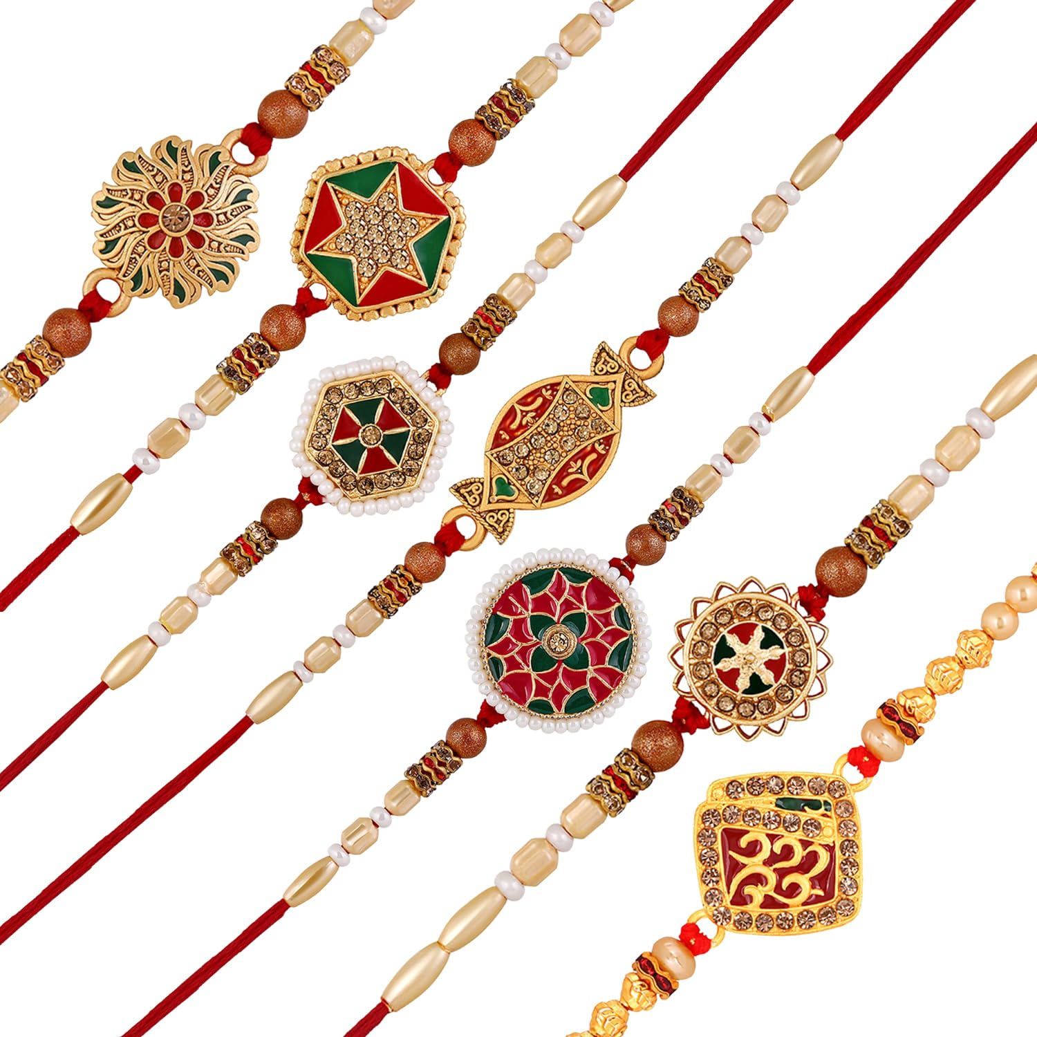 Stefan Gold Plated Combo of Rakhi for Brother (PARACO001018PR) (Style-6) (B0D8Y5LZYM) Amazon Price History, Amazon Price Tracker