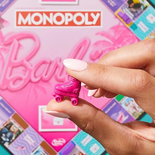 Miniatura 8 de Monopoly Barbie Edition - Juego de mesa para niños de 8 años en adelante, 2 a 6 jugadores, divertidos juegos familiares para niños y adultos, con 6
