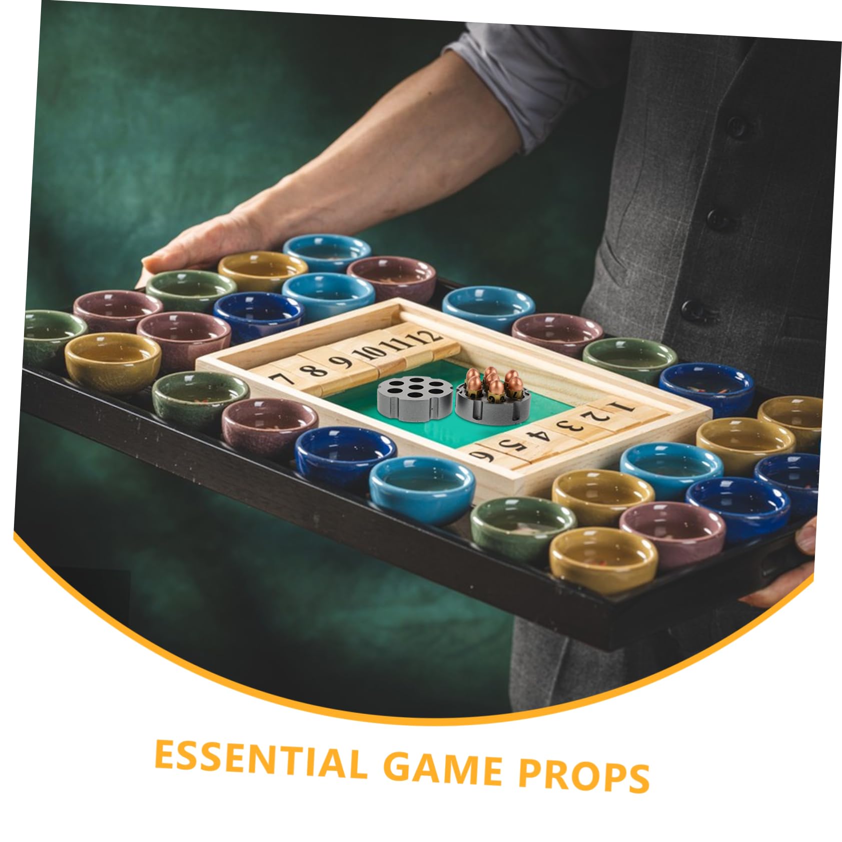 ibasenice Set de Dés Portables avec Base de Jeu de Rôle en Résine 16mm pour Jeux de Société et Soirées à Domicile