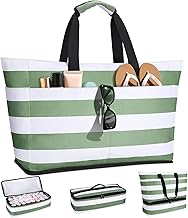 CIRYCASE Borsa Mare Grande con Termica XXL, 54L Borsa da Spiaggia Viaggio Impermeabile, Pieghevole Borsone Mano Tote Bag Multitasche, Borse per Attrezzatura da Nuoto Famiglia/Shopping/Palestra/Vacanze