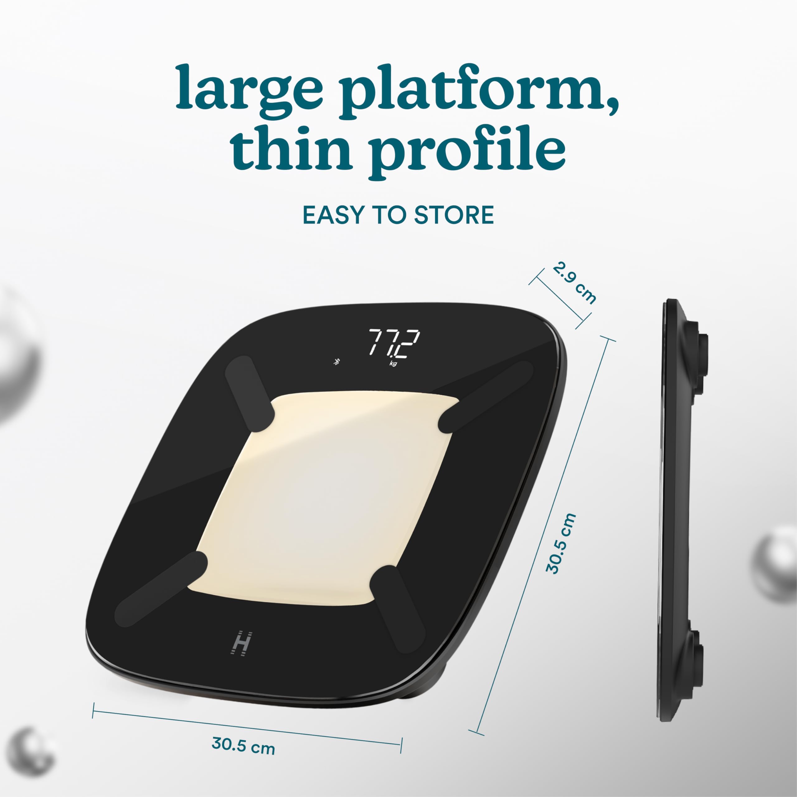 Homedics glo Body Analyser Pèse-Personne, Veilleuse LED