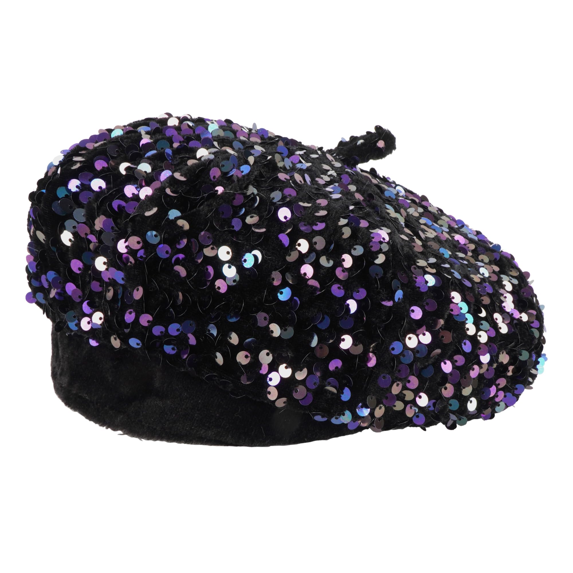 Meliyya Damen Barett Mütze Strass Besetzte Baskenmütze Französischer Stil Einfarbig Retro Maler Kappe