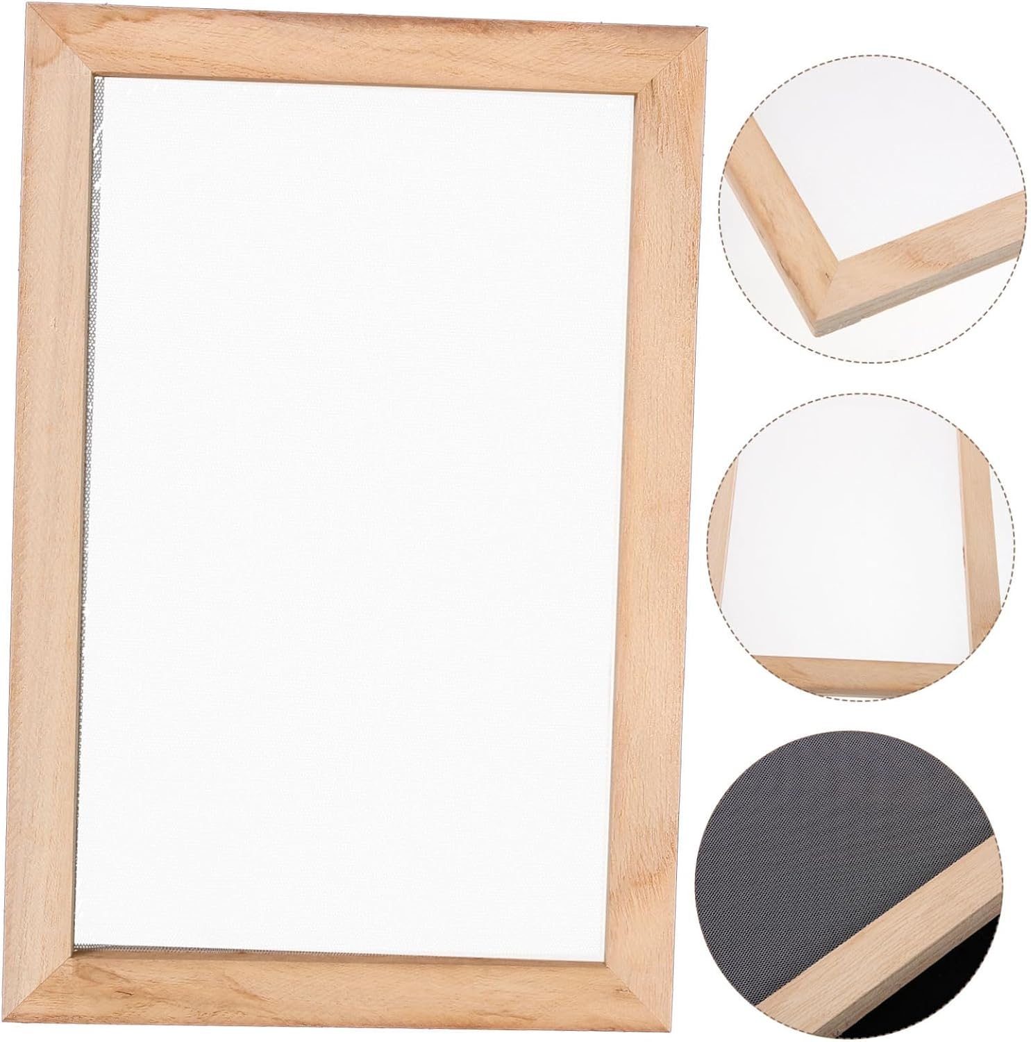PHENOFICE Wooden Paper Making Frame Kit Durable DIY Papermaking Mould with Pulp for Boy Girl Crafts and Educational Projects