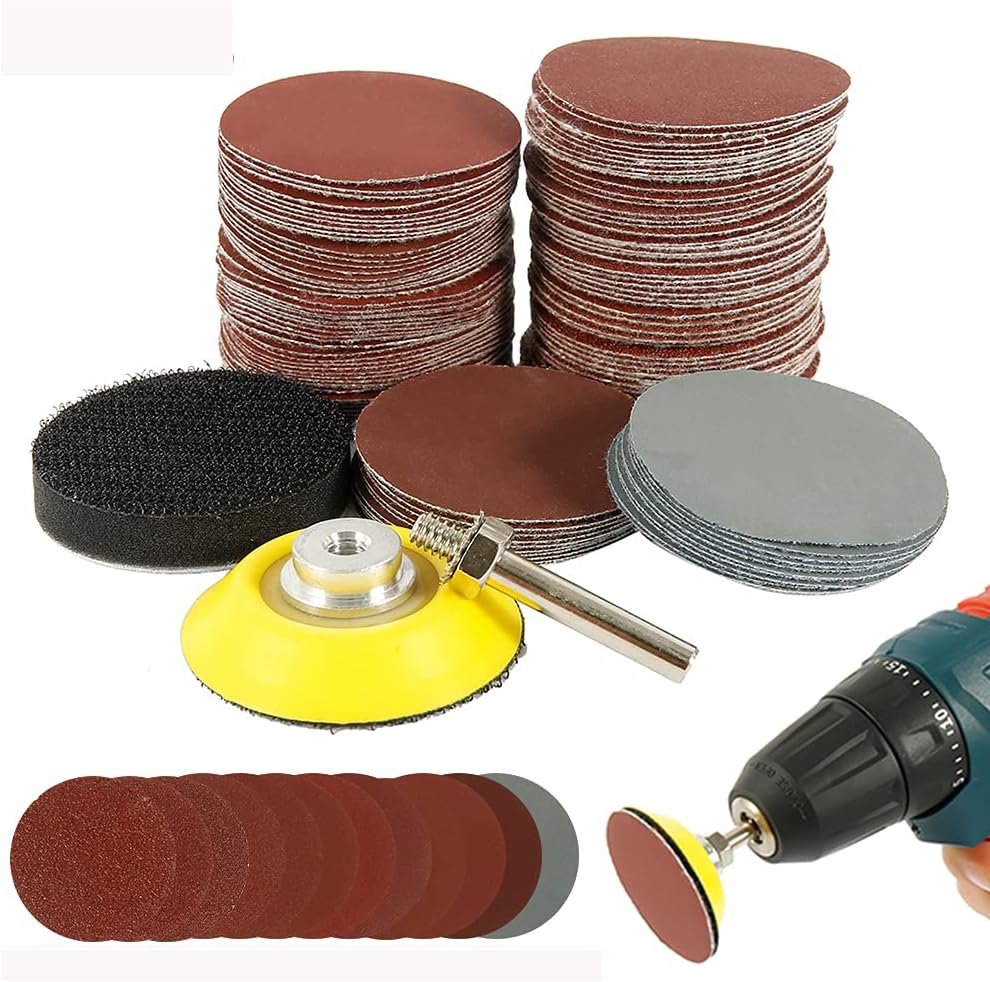 120pcs 2 Inch Sanding Discs Pad Kit, 603000 Grit Sandpaper with 1/4