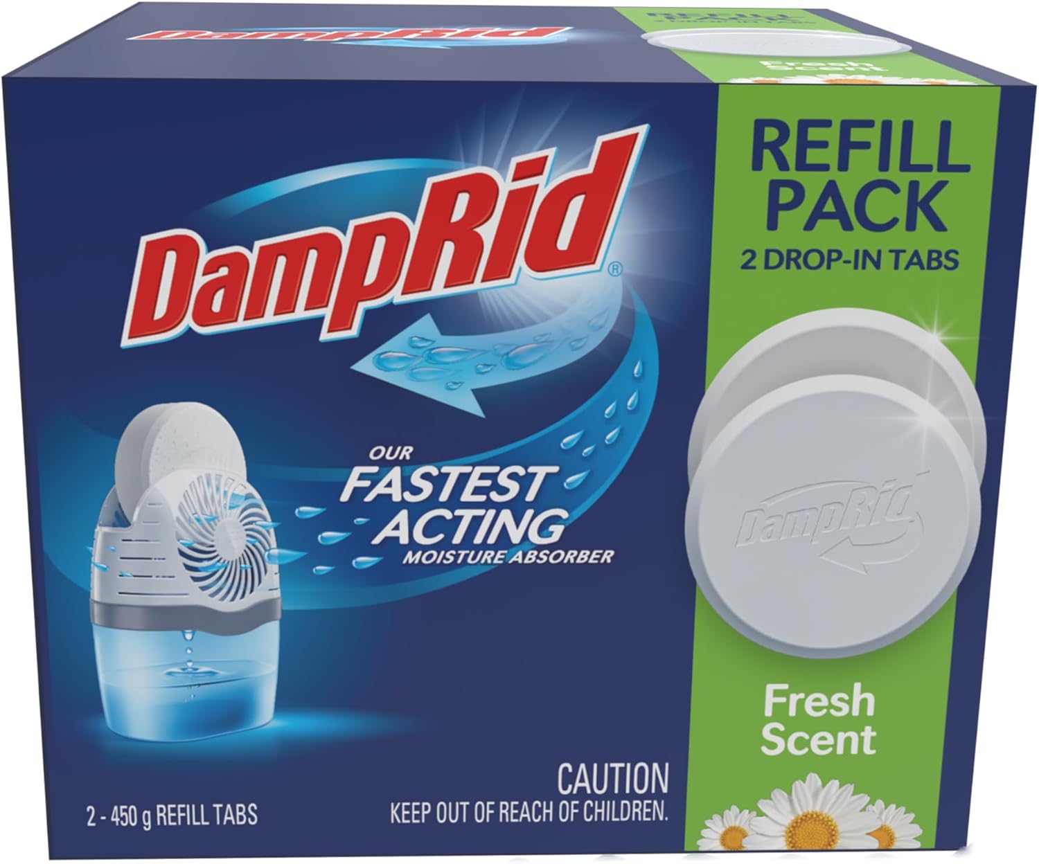 DampRid Fresh Scent Dropin Tab Refill 2 Pack 15.8 Oz
