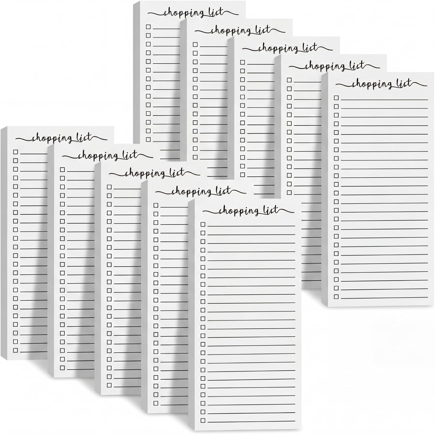 Censen 10 Pack 500 Sheets To Do List Notes Daily Checklist Notepads with 50 Sheets Each Undated Color Memo Pad Block Shopping List Pad Weekly Plan Notepad Organizer Planners(Vivid Color,Lined)
