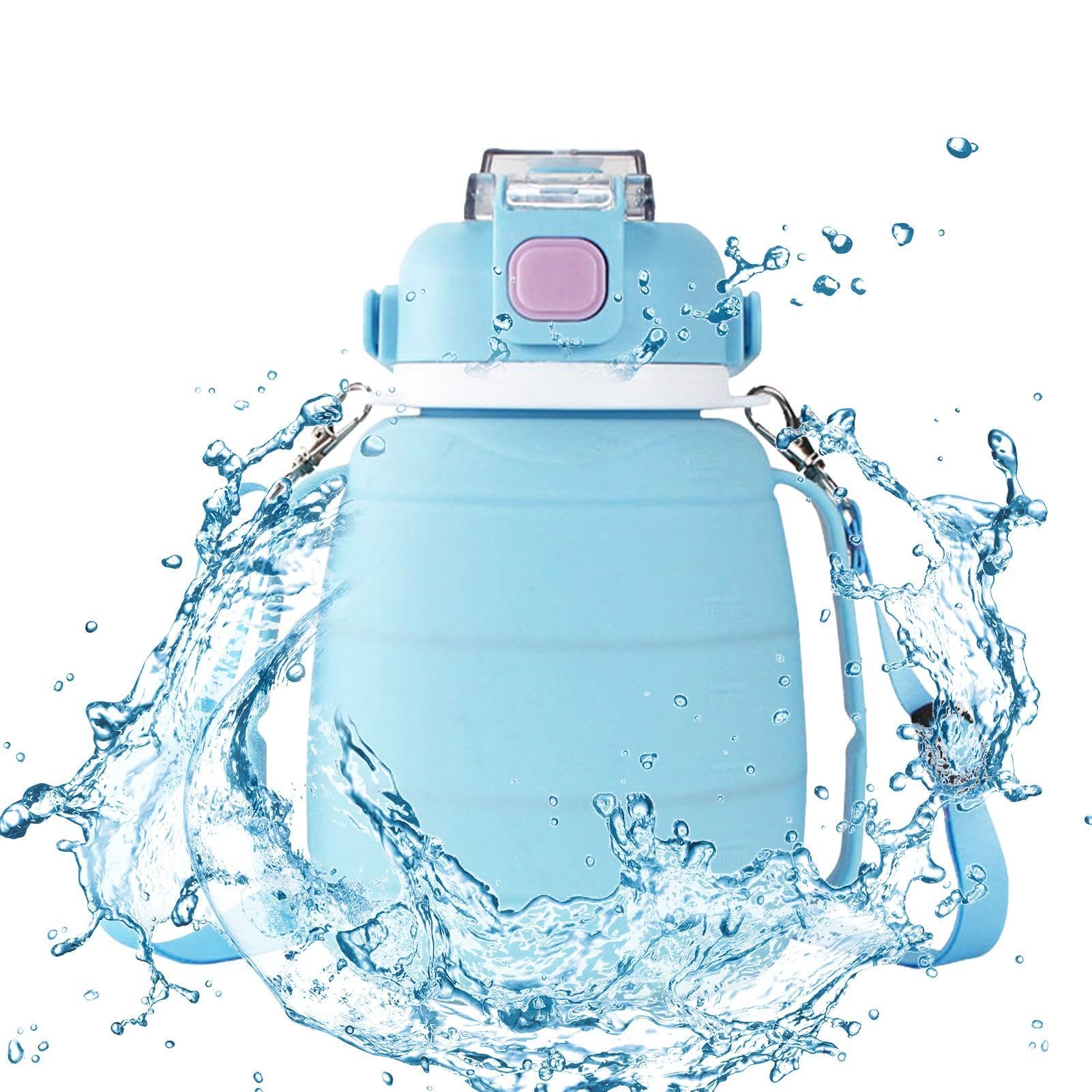 Botella plegable,Botella de agua plegable y reutilizable para viajar 1250