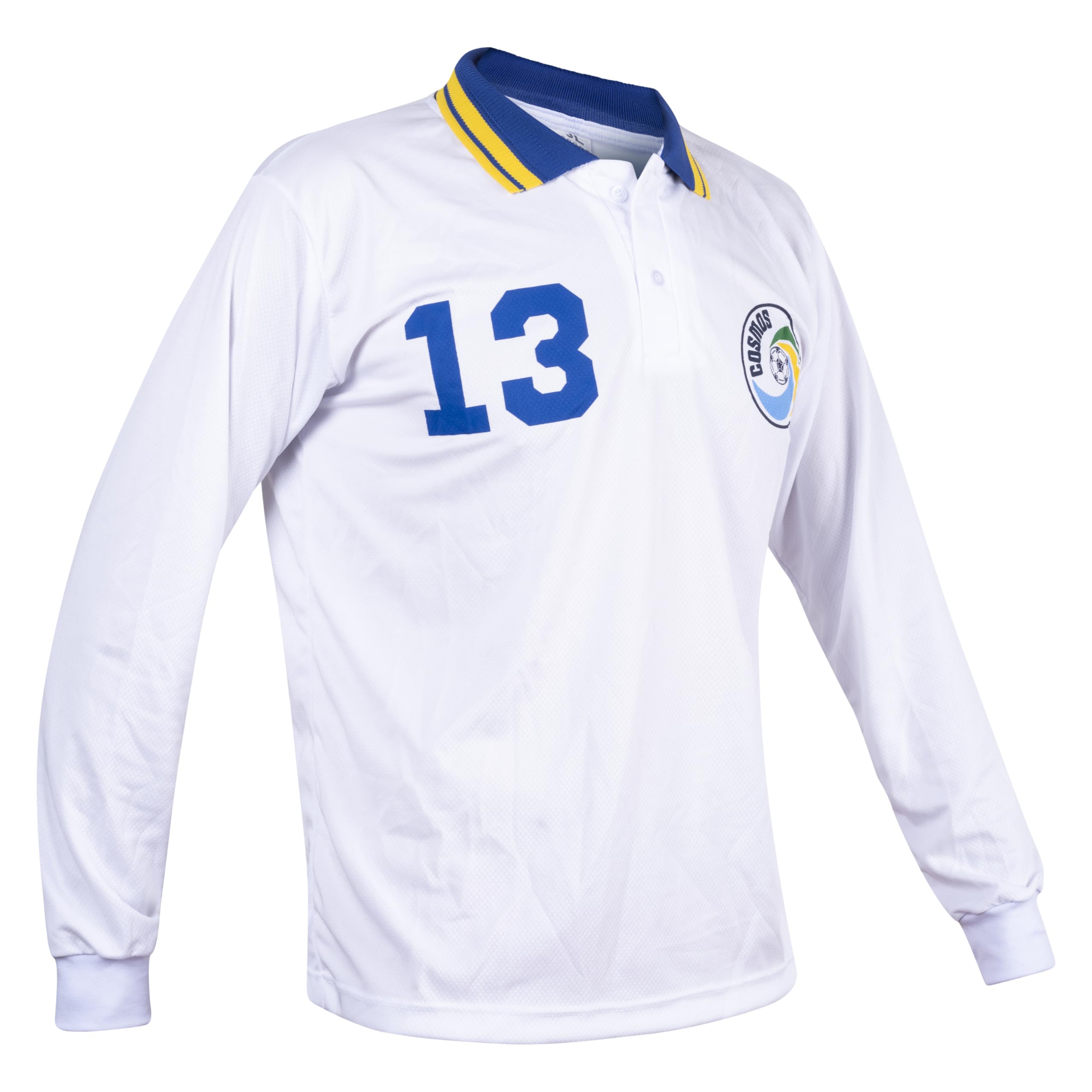 NY Cosmos Neeskens 13 Camiseta de Fútbol Manga Larga Hinchas Deporte Retro Vintage Blanca