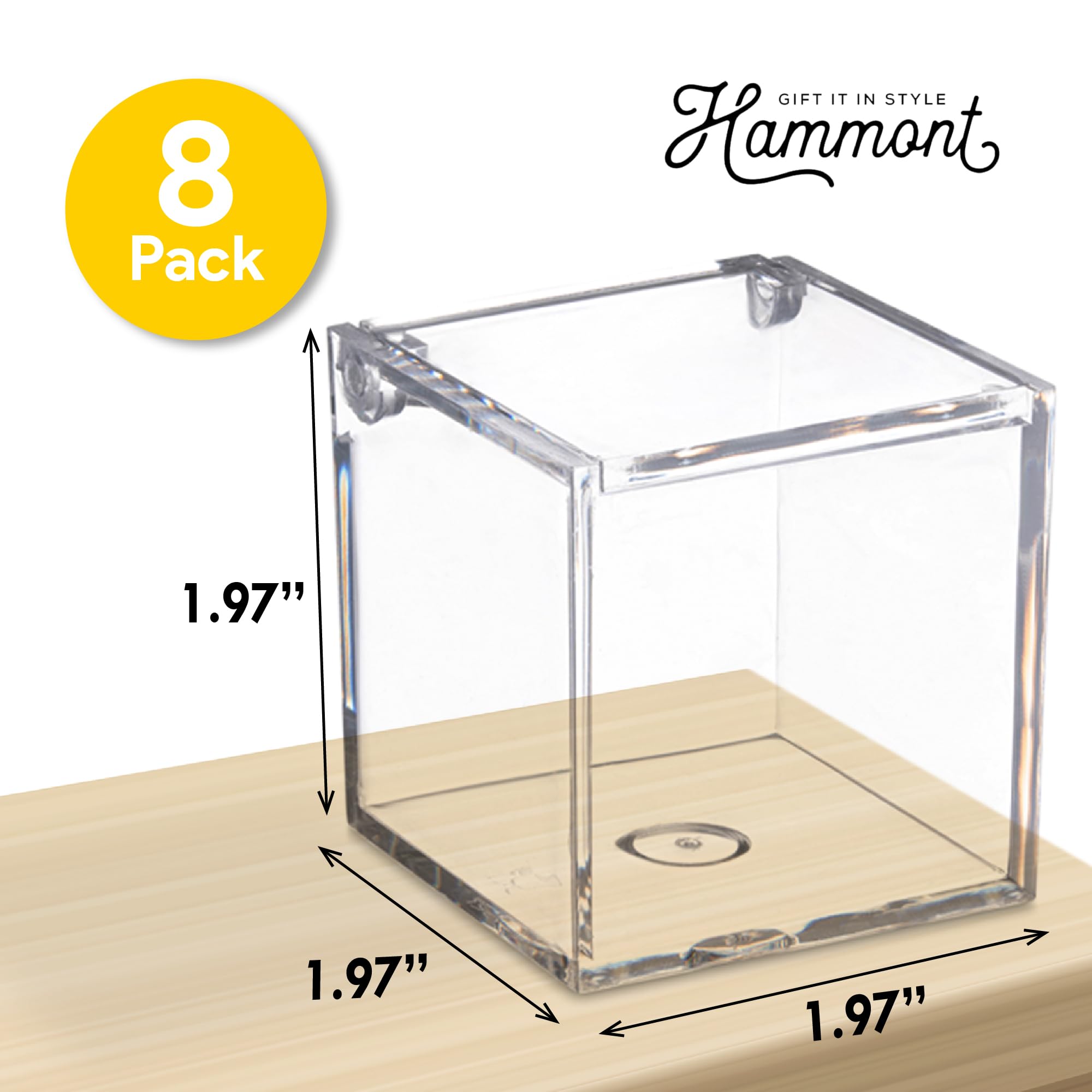 Amazon.com: Hammont Clear Acrylic Box with Hinged Lid – Small