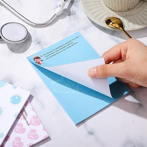 Vista 26 de Chinco 8 blocs de notas divertidas para enfermeras, notas adhesivas para enfermeras, autoadhesivos, sarcásticos, suministros de oficina