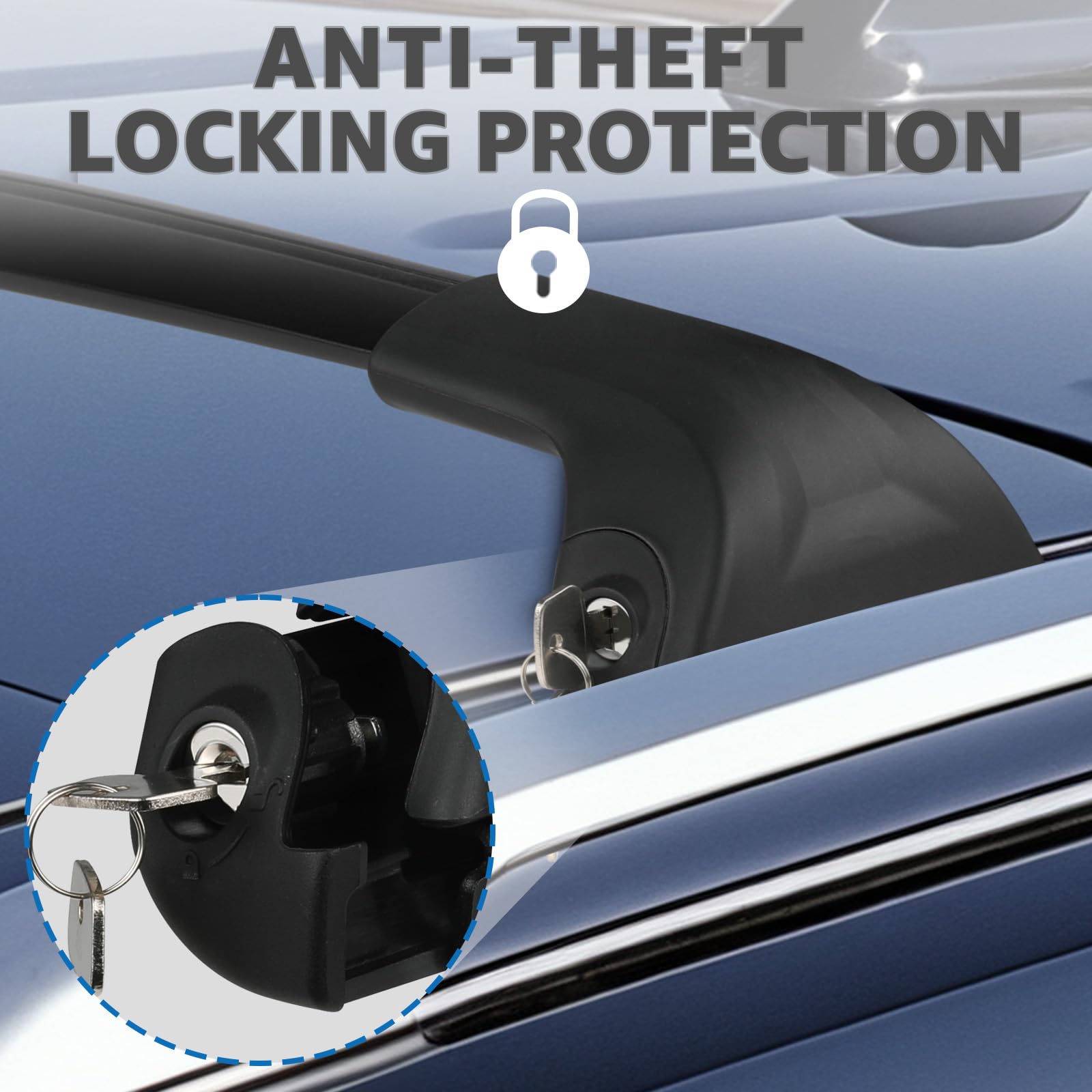 Universal Roof Rack For Cars Without Rails EZREXPM Cross Bars Roof Rack ...