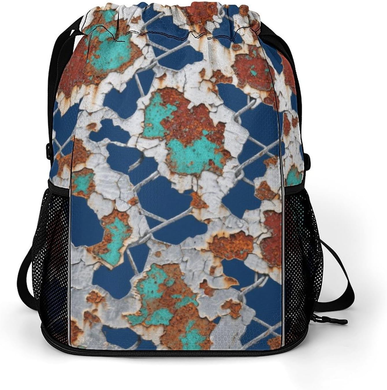 Rusted Barbed Wire Drawstring Backpack Bag Gym Sackpack