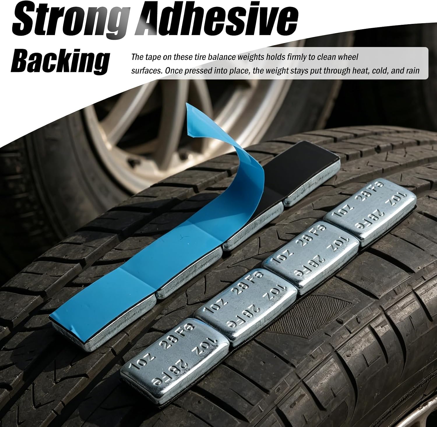 32 PCS 1oz Stick On Wheel Weights for DIY Car Owners & Mechanics