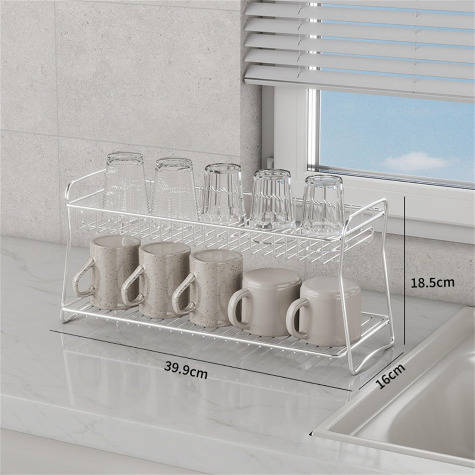??tagère à épices 2 Niveaux en Acier Inoxydable