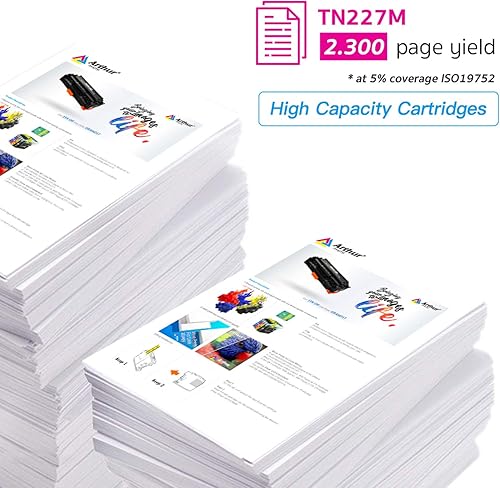 Miniatura 4 de Arthur Imaging Cartucho de tóner compatible con CHIP para Brother Tn227 (Magenta, 1 paquete) (TN227M)