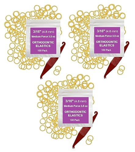 Miniatura 3 de Bandas de goma elásticas ortodónticas de 316 pulgadas, paquete de 100, neón, ligeras de 2.5 onzas, bandas de goma pequeñas para rastas de cabello,