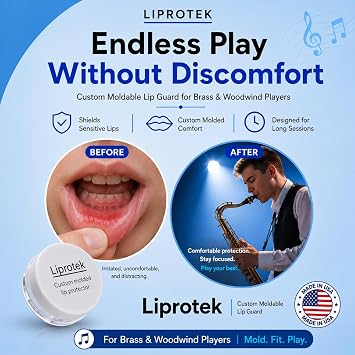 Liprotek Liproguard Custom Fitting Lip Protector for Woodwind Players