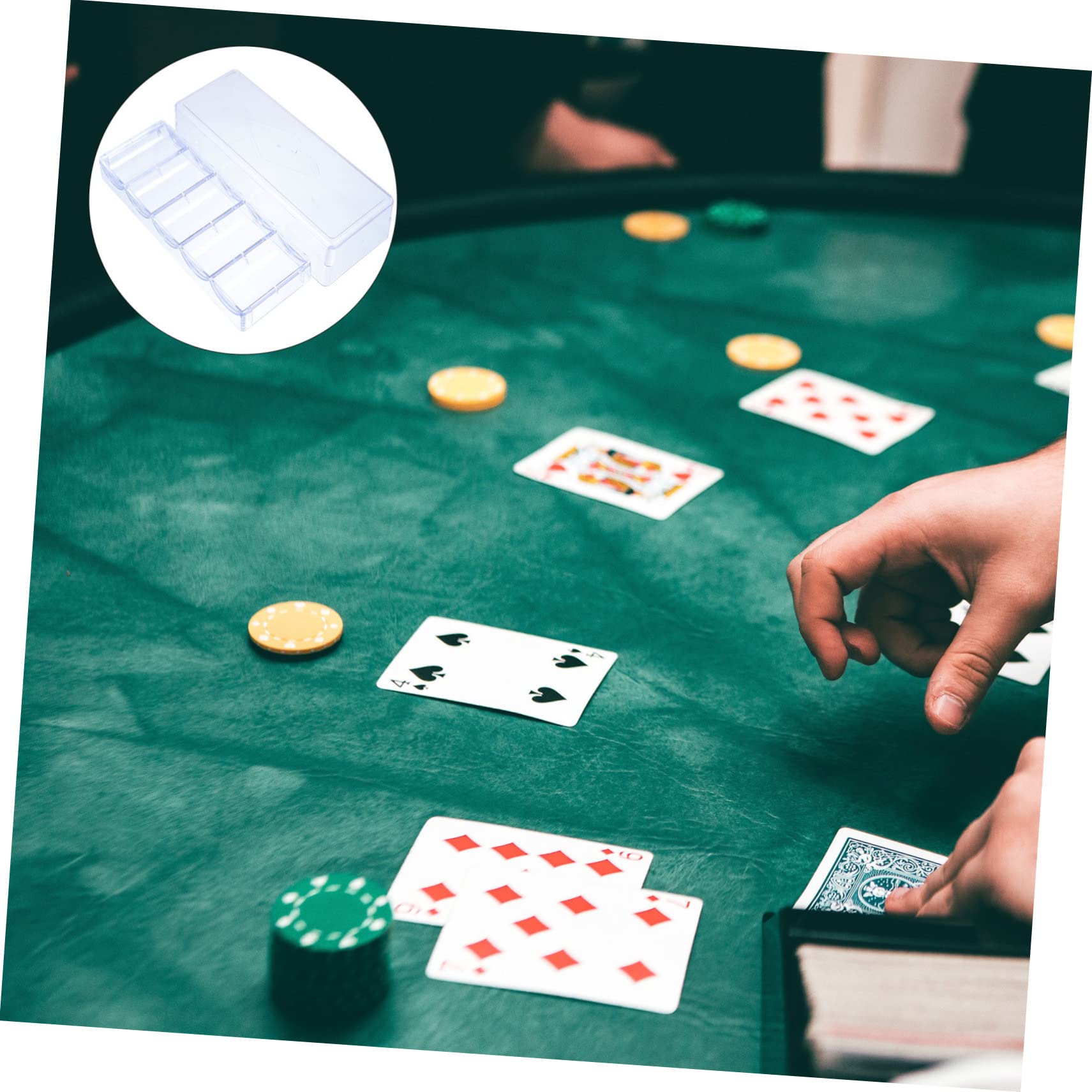 BESTonZON Boîte De Rangement Compacte pour Perles – Contenant pour Jetons De Poker pour Mahjong Jeux De Cartes Idéal pour Les Voyages