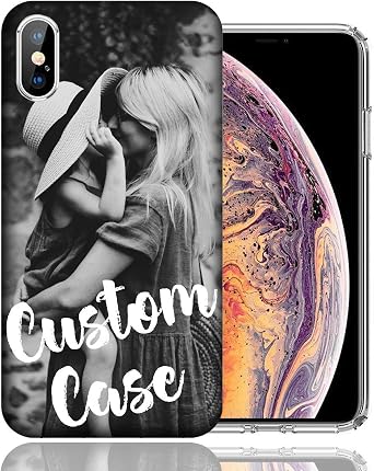 MUNDAZE شخصية صورة حالة الهاتف لفون Xs 5.8 بوصة - إنشاء حالة مخصصة مع صورتك الخاصة، هدية عيد الحب مثالية