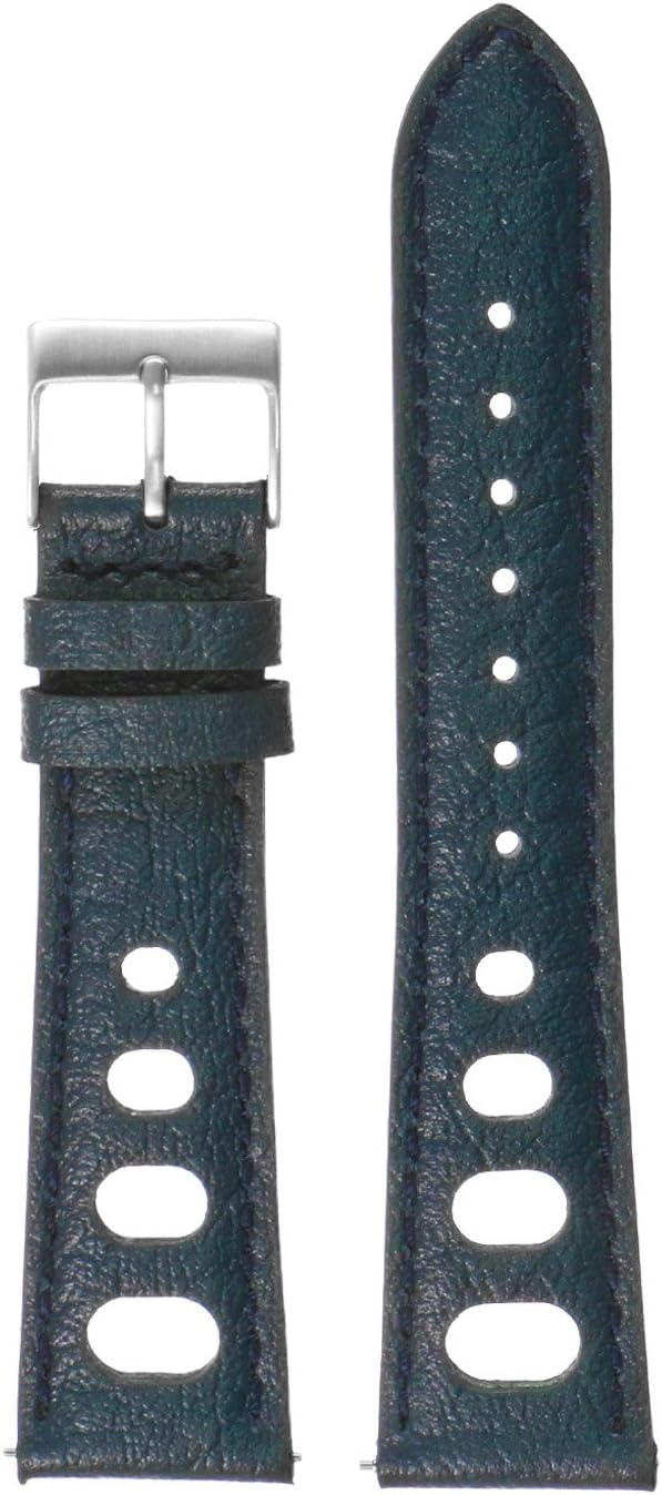 DASSARI Vintage Leather Rally Quick Release Watch Band Strap - Choose Your Color - 18mm 19mm 20mm 21mm 22mm