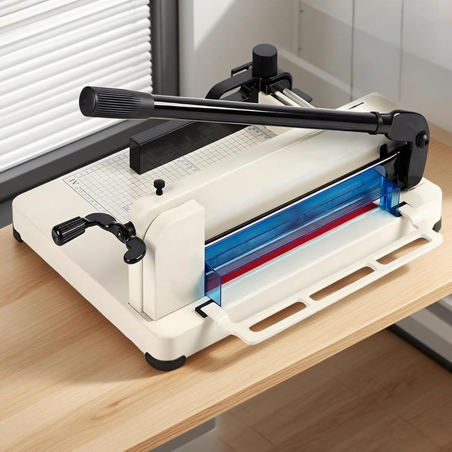 Heavy Duty Guillotine Paper Cutter 12'', 400 Sheets Capacity Paper Trimmer for Cutting Paper, Leather, PVC, Non-Woven Fabrics