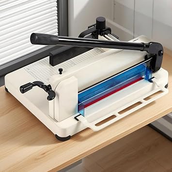 Heavy Duty Guillotine Paper Cutter 12, 400 Sheets Capacity Paper Trimmer for Cutting Paper, Leather, PVC, Non-Woven Fabrics