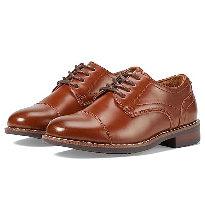 Florsheim Kids Rucci Jr. Cap Toe Oxford (Toddler/Little Kid/Big Kid) Boys Shoes Cognac