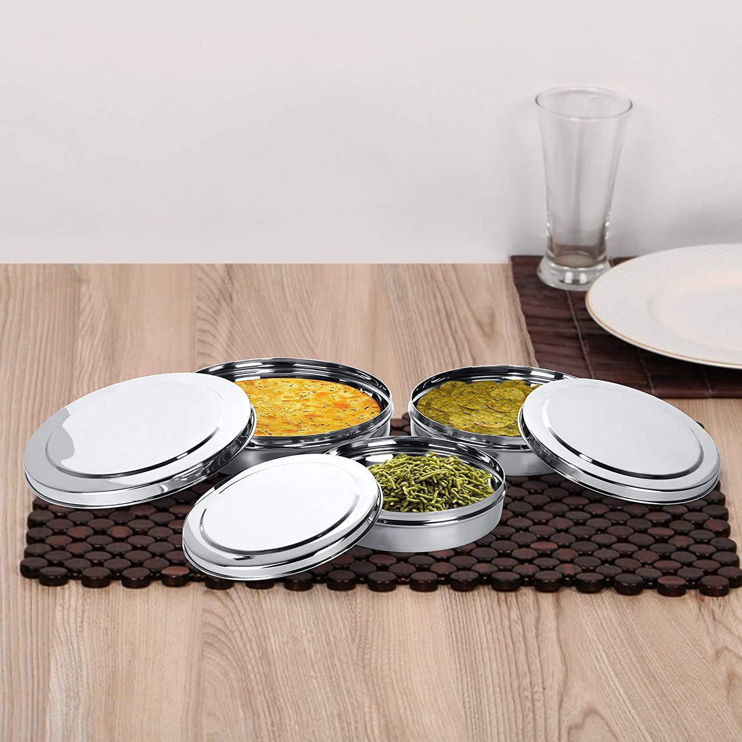 Amazon.com: Stainless Steel mirror finish strength Storage Containers ...