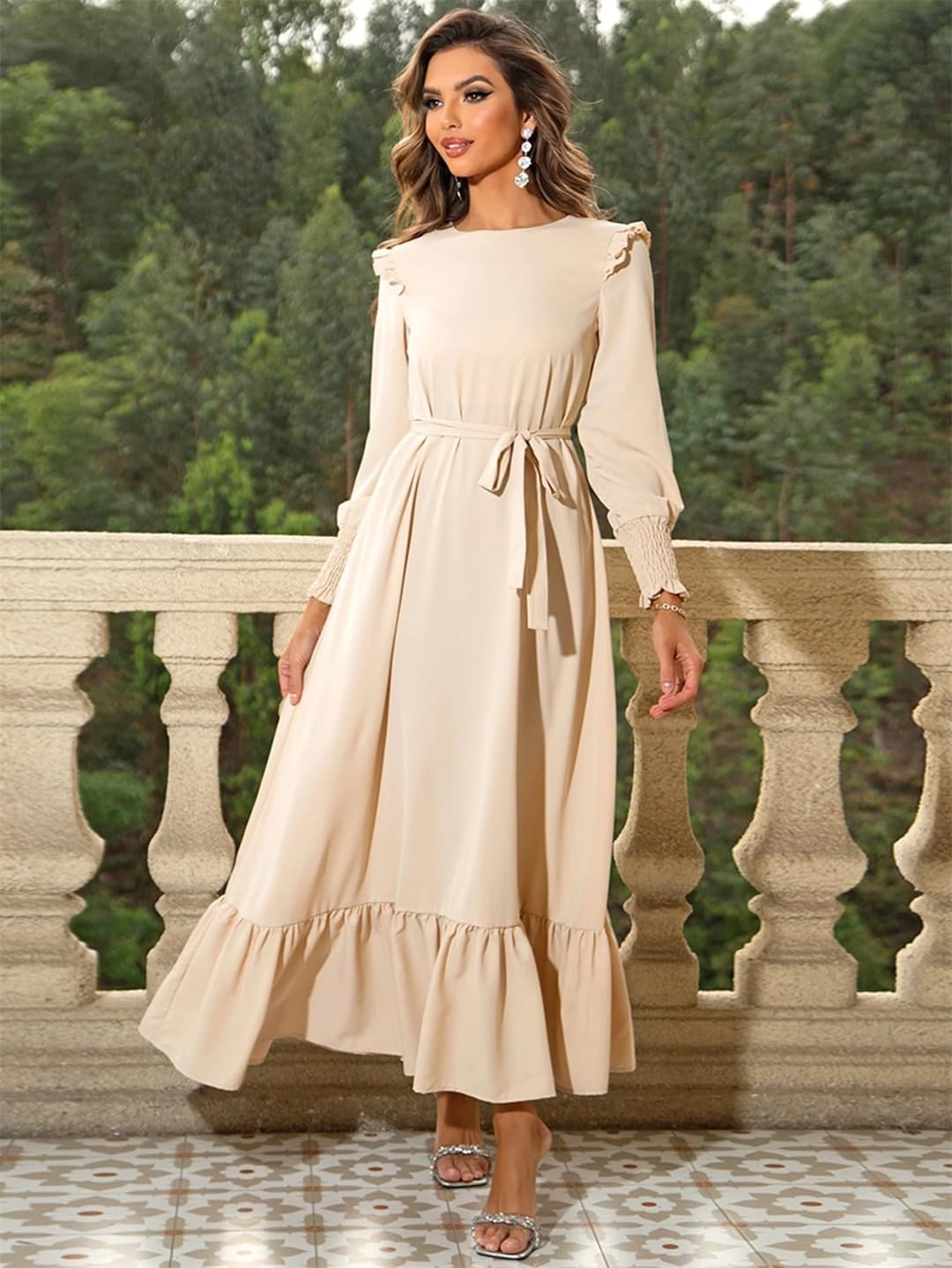 Sexy Vintage Black Maxi Summer Dress Women Elegant Birthday Party Dress Long Sleeve Prom Evening Dresses