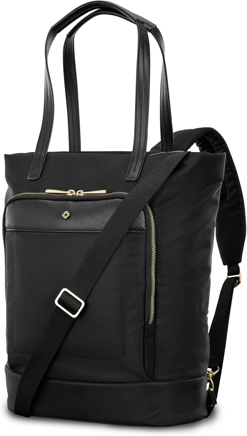 Samsonite Mobile Solutions 2 Convertible Backpack, 3-in-1 Tote, Crossbody & Laptop Backpack with Padded Laptop Sleeve, Water Bottle Pocket, Front Organizer, StackIt™ Strap, Travel & Everyday Bag