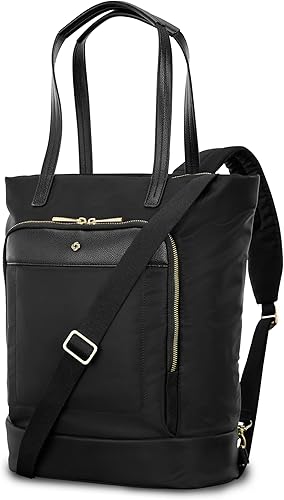 Samsonite Mobile Solutions 2 Convertible Backpack, 3-in-1 Tote, Crossbody & Laptop Backpack with Padded Laptop Sleeve, Water Bottle Pocket, Front Organizer, StackIt™ Strap, Travel & Everyday Bag