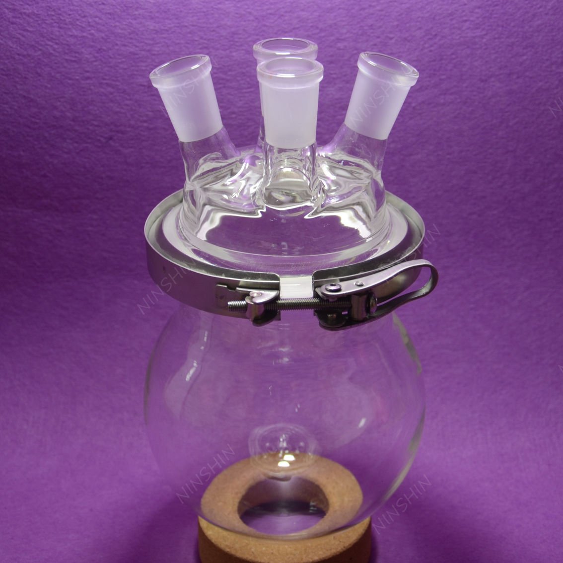 3000ML 4-Neck Reaction Flask,24/40,Separately Flask with Easily Clamp,3L Reactor