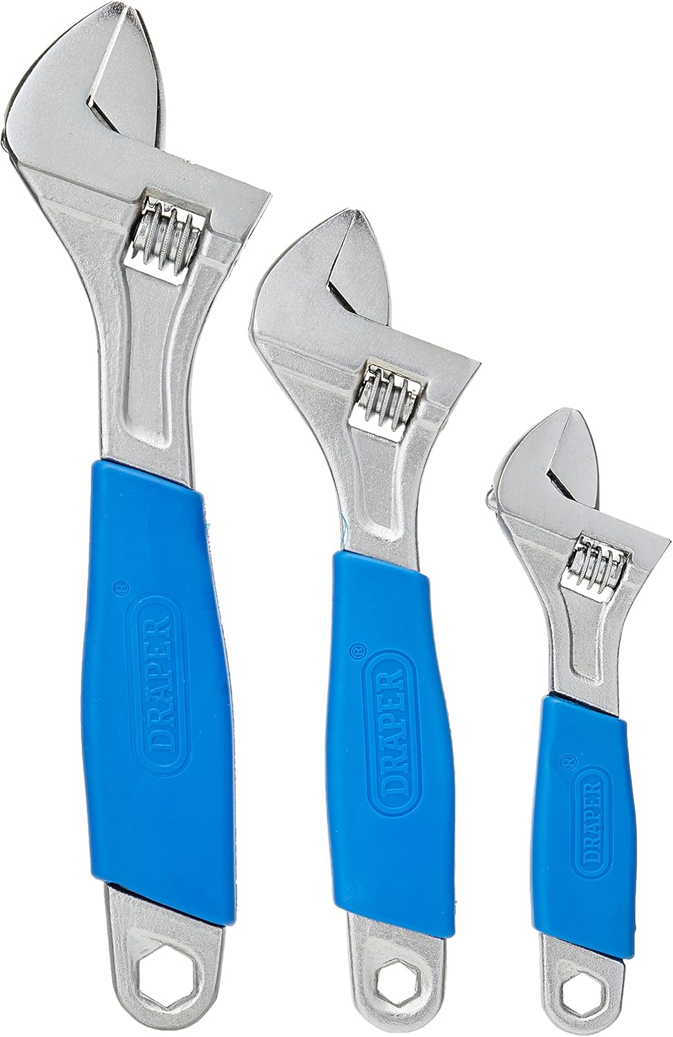 Draper 88598 3-Piece Soft-Grip Adjustable Wrench Set