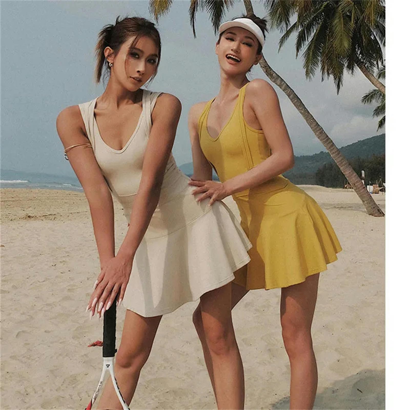 MFQLLFalda Plisada Vestido De Tenis Femenino Sin Mangas Sport Trajes Entrenando Fitness De Faldas Cortas De Skorts