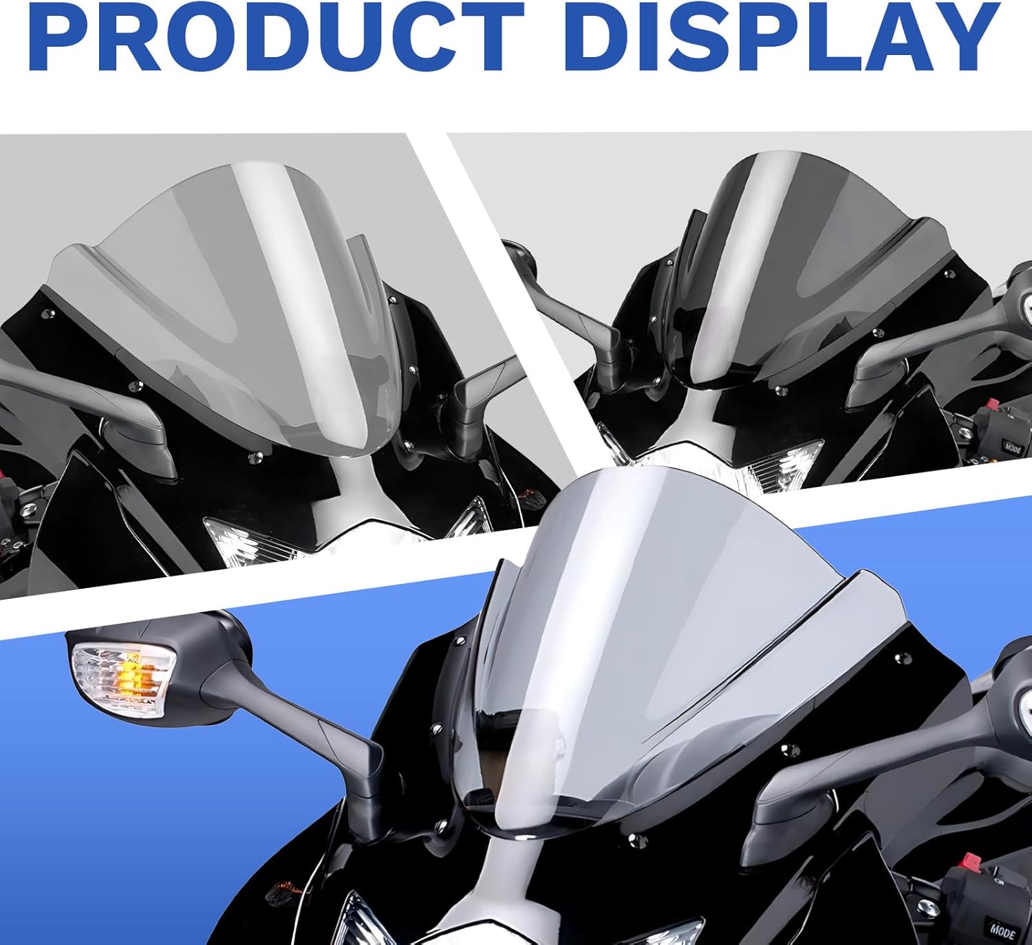 Motorcycle Windscreen Windshield Replacement for Suzuki GSXR600 GSXR750 GSXR 600 GSXR 750 2011-2025 GSX-R600Z GSX-R750Z 2022 2023 2024 2025 PC Windscreen Double Bubble (Black)