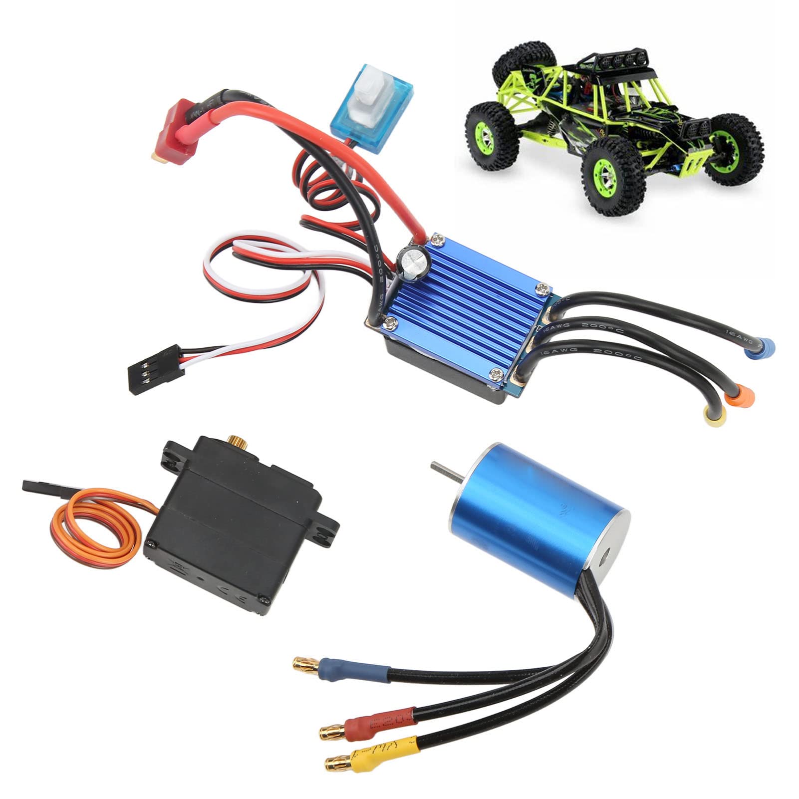 Amazon.co.jp: 2435 3300KV ブラシレスモーター 25A ブラシレス ESC