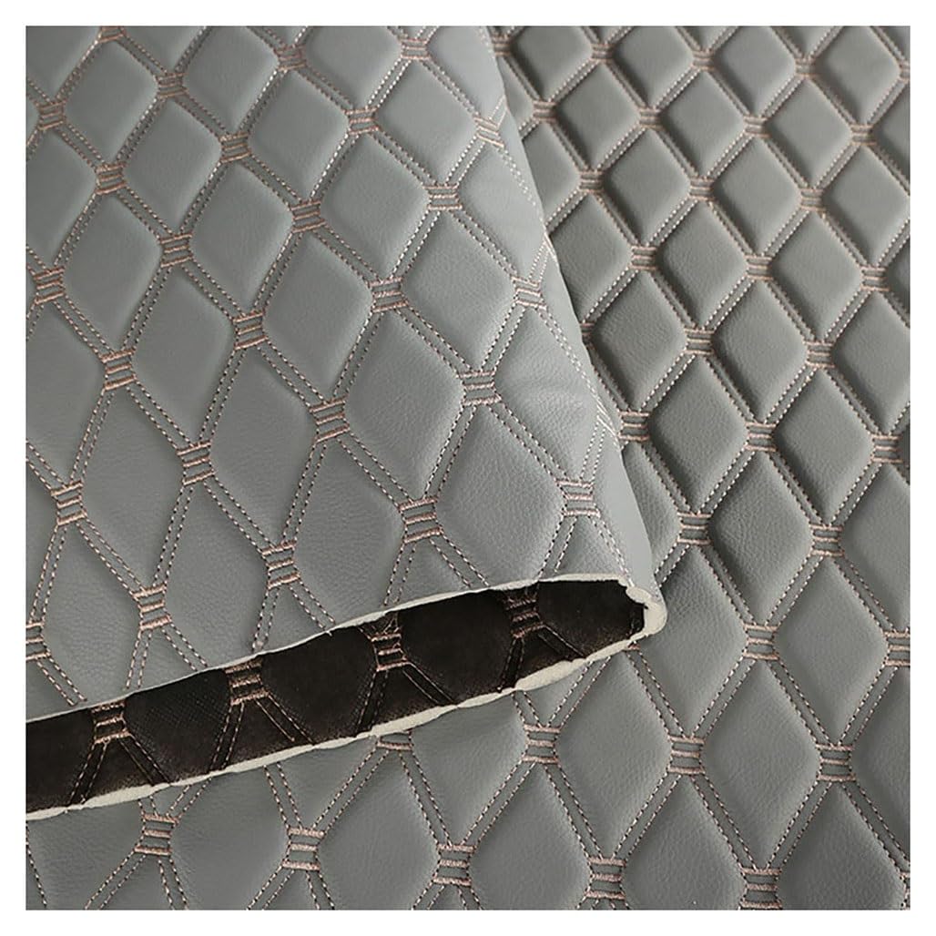 Simili Cuir Simili Cuir Piqués Tissu Ameublement Gris Canapé Chaises Voiture