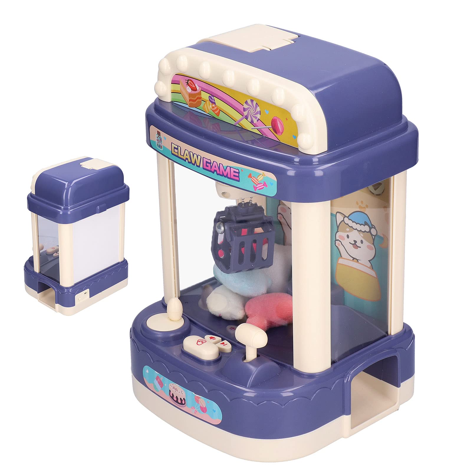Mini Gioco di Artigli per Bambole di Caramelle per Bambini con Musica Leggera per Il Divertimento in Famiglia a Casa con Materiale ABS Resistente (Mini Macchina per Bambole Blu