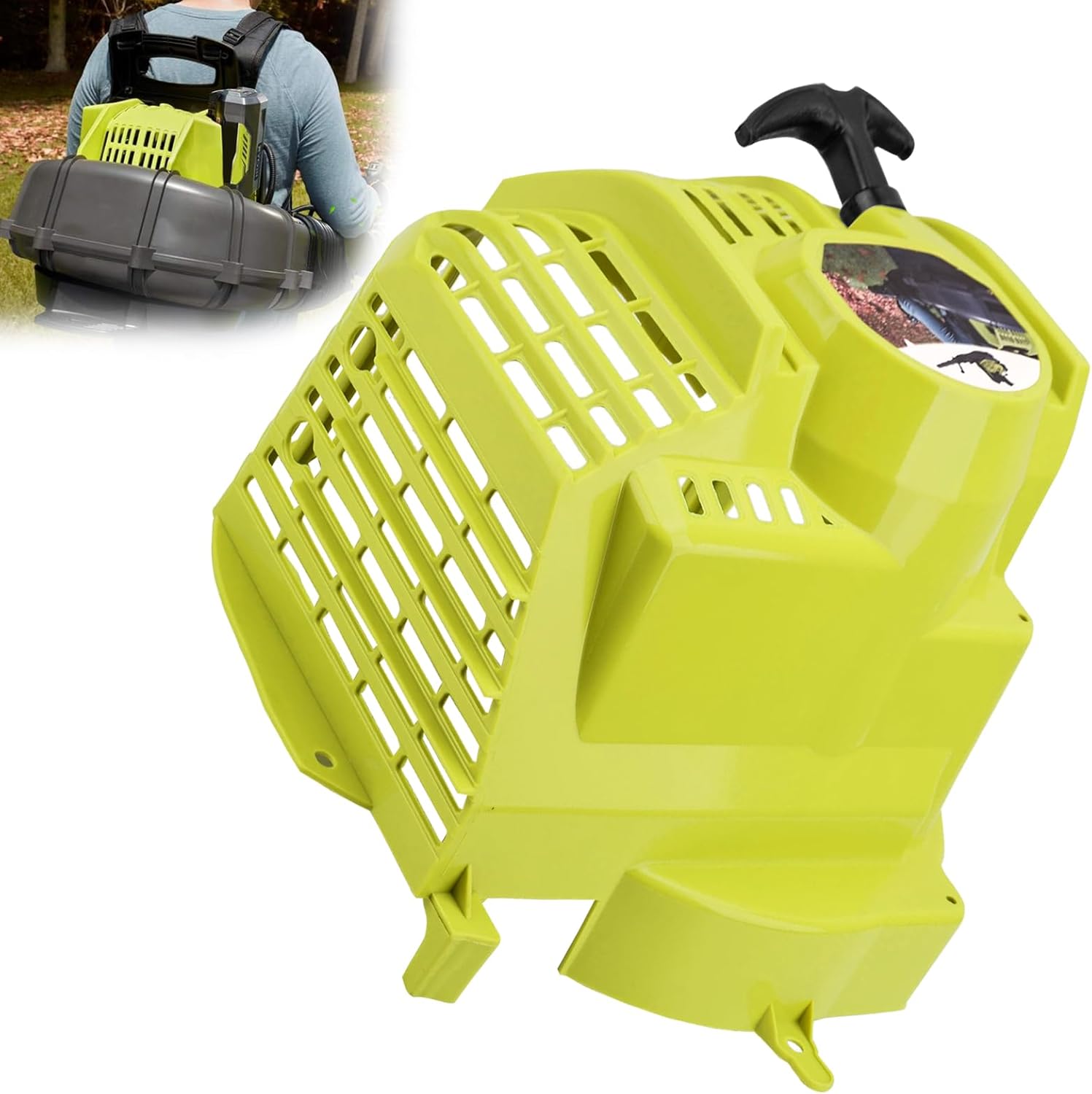 314618001 Pull Starter for Ryobi RY38BP 38cc Backpack, Compatible with RY38BPVNM, RY38BPEMCVNM, Green