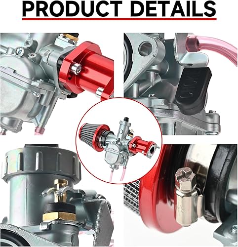 Miniatura 6 de Carburador VM22 Carb Predator 212cc GX200 6.5hp Motor clon 196cc CT200U KT196 Moto Mini Bike Race Go Kart 212cc carburador con filtro de aire de