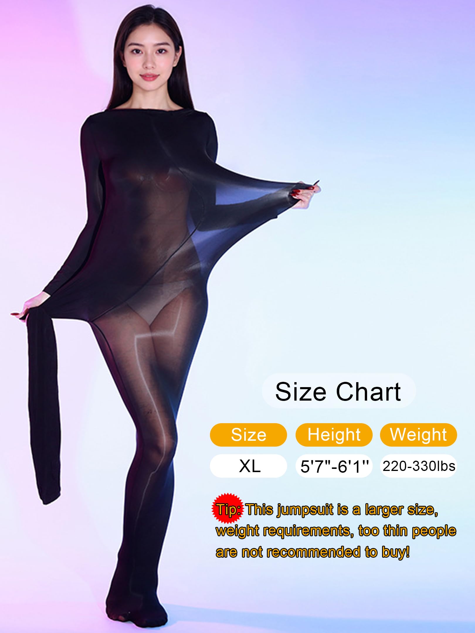RUIBAVYA Bodystocking Ouvert dla kobiet Catsuit, seksowna bielizna erotyczna na całe ciało, nylonowe rajstopy na całe ciało