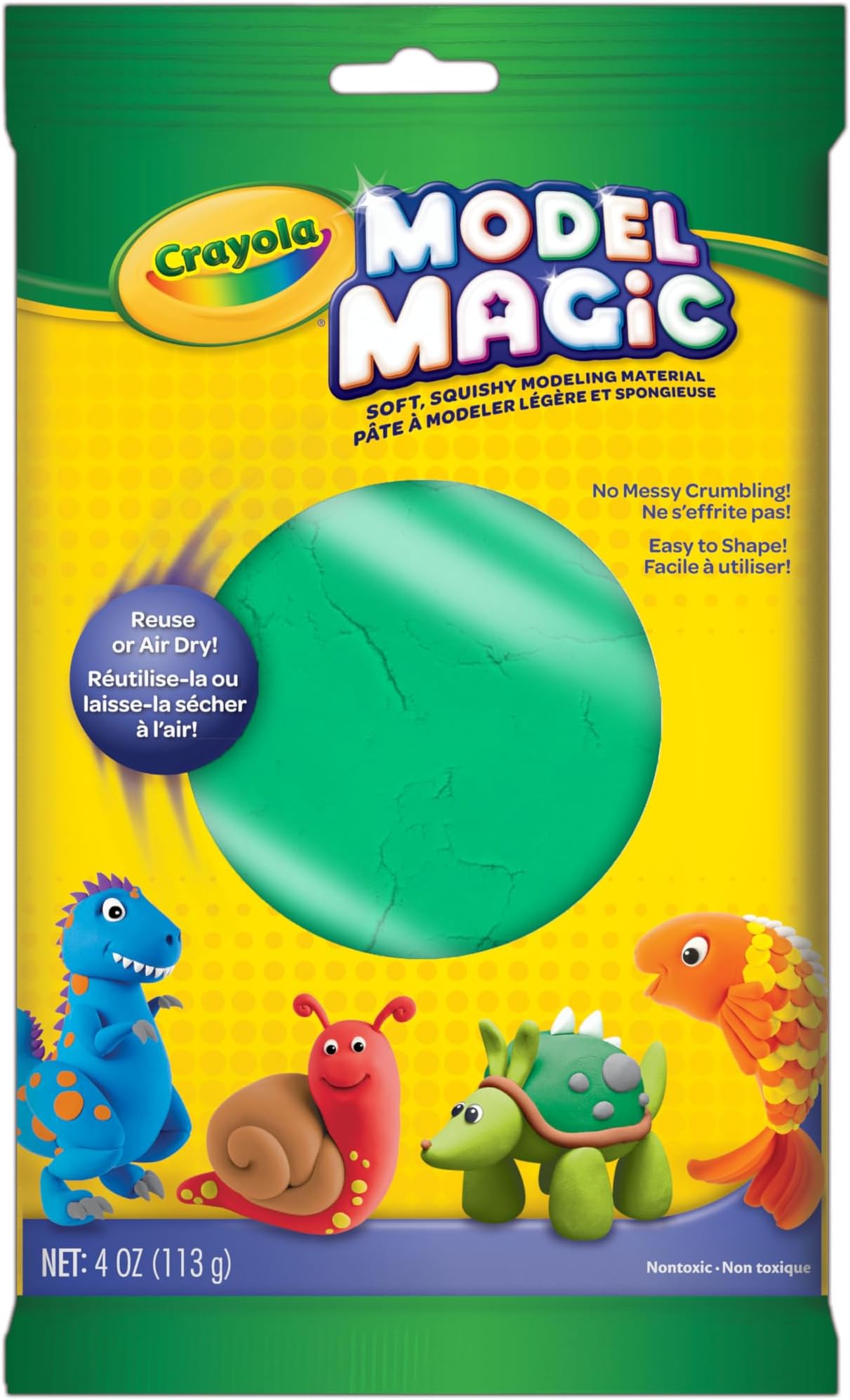 Crayola Model Magic in Green, Modeling Clay Alternative, 4oz