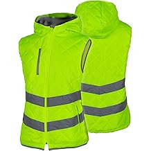 Hi Vis Safety Vest for Women ANSI Class 2 Fleece Zip-Up High Visibility Winter Vest with Pockets